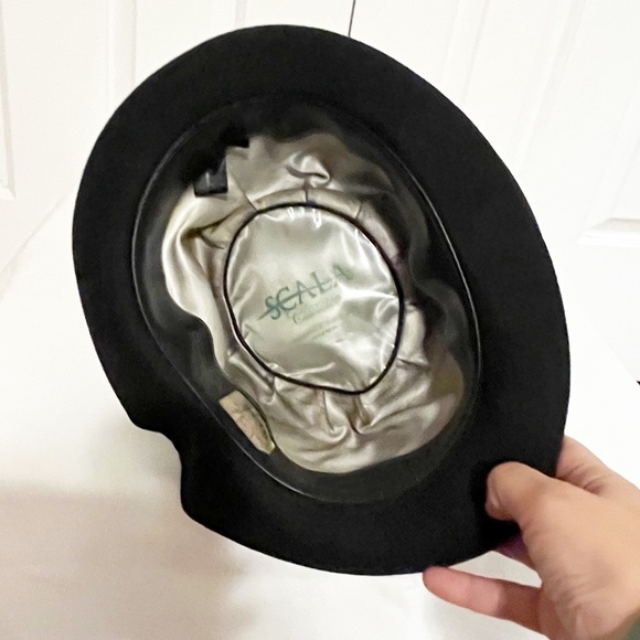 SCALA Classics vintage 100% wool black Derby style hat. Size Men's Large - Picture 8 of 11